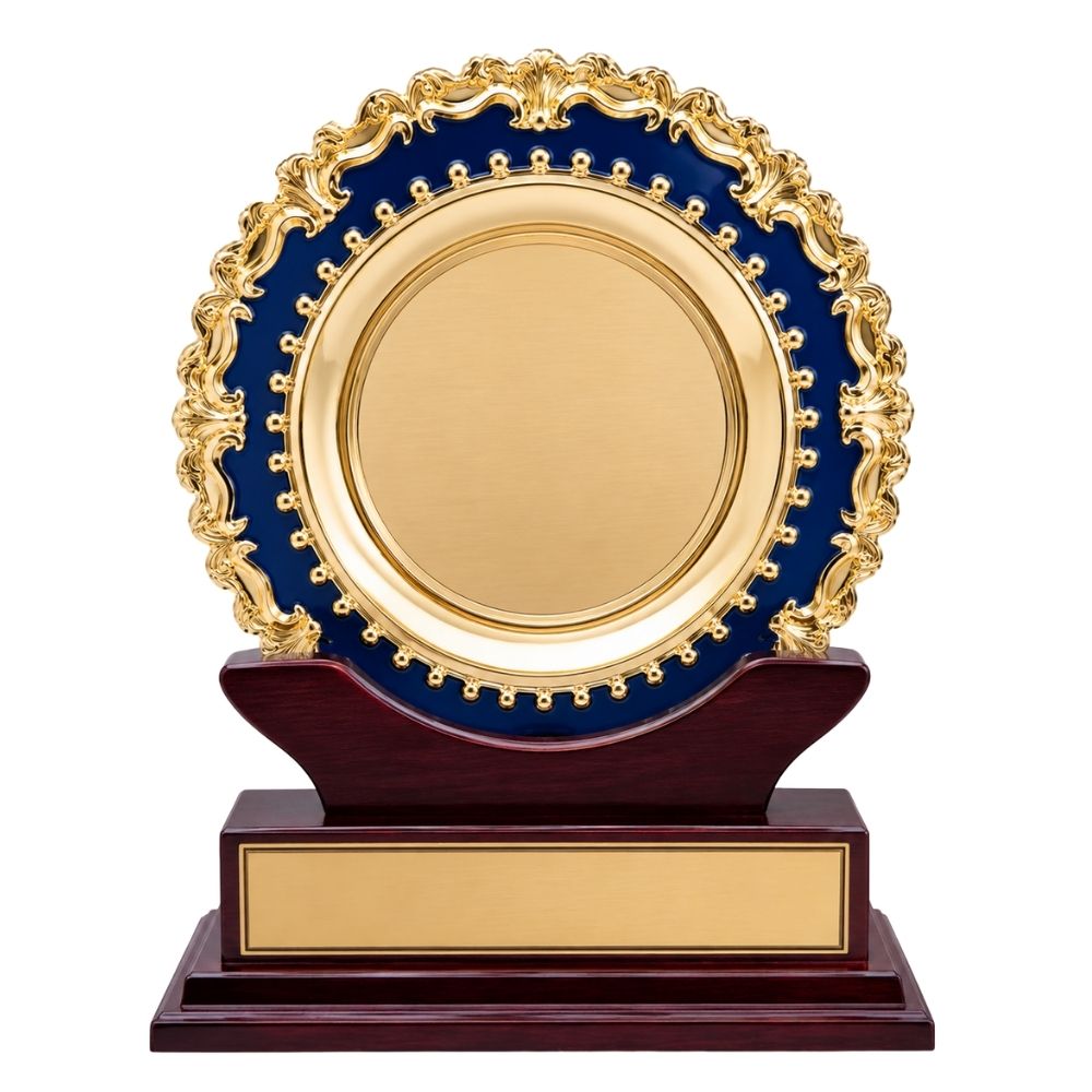 Premium Designer Award Trophy with Gold Plate