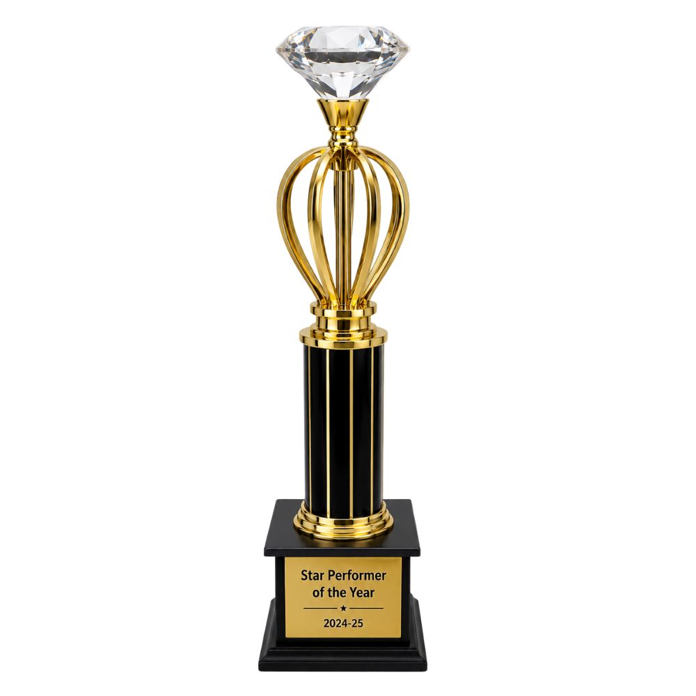 Crystal Diamond Trophy for Employee Recognition & Award Ceremonies