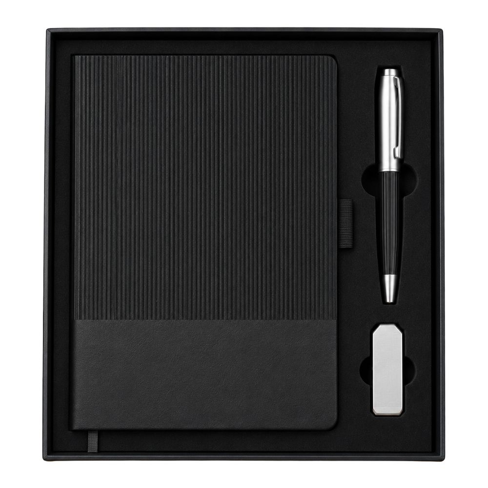 Melody Storage Notebook Set with Pen Drive & Metal Pen