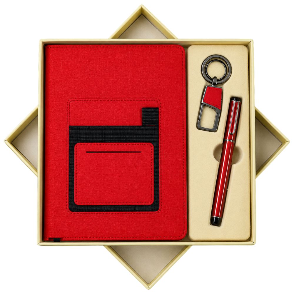Mobile Pocket Notebook Set with Pen & Keychain