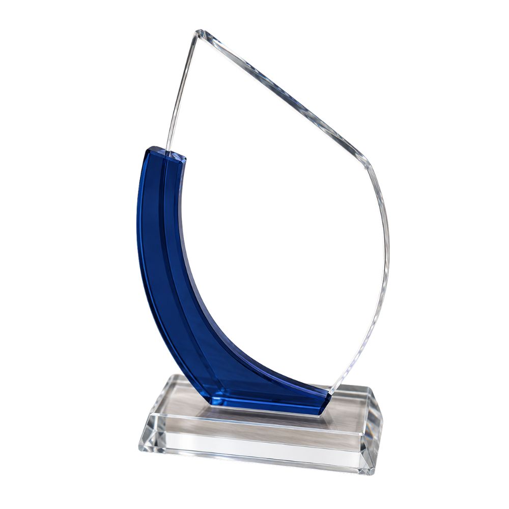 Blue Acrylic Award Trophy