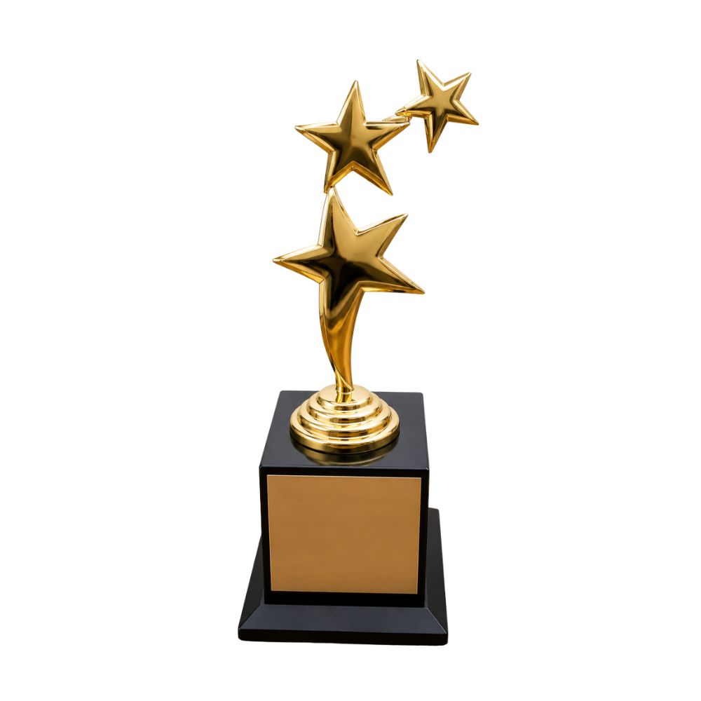 Triple Star Trophy for Achievement & Recognition Awards