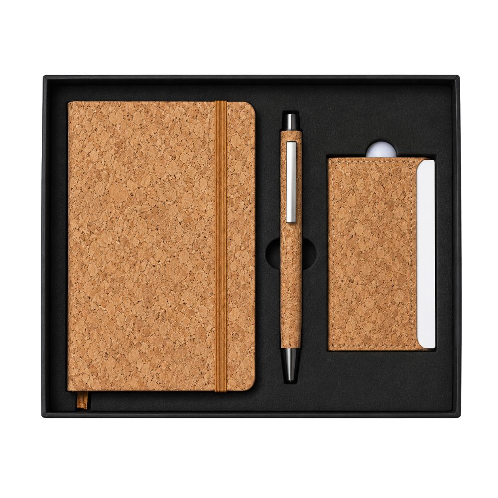 Eco Friendly Gift Set with Notebook, Pen & Card Holder