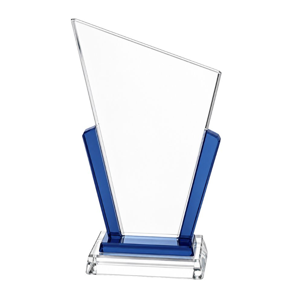 Blue Acrylic Recognition Trophy