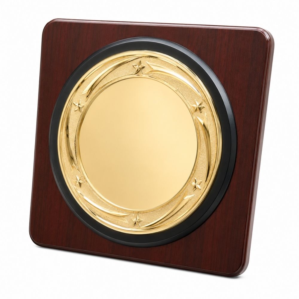 Premium Corporate Gold Plaque | Luxury Recognition Trophy