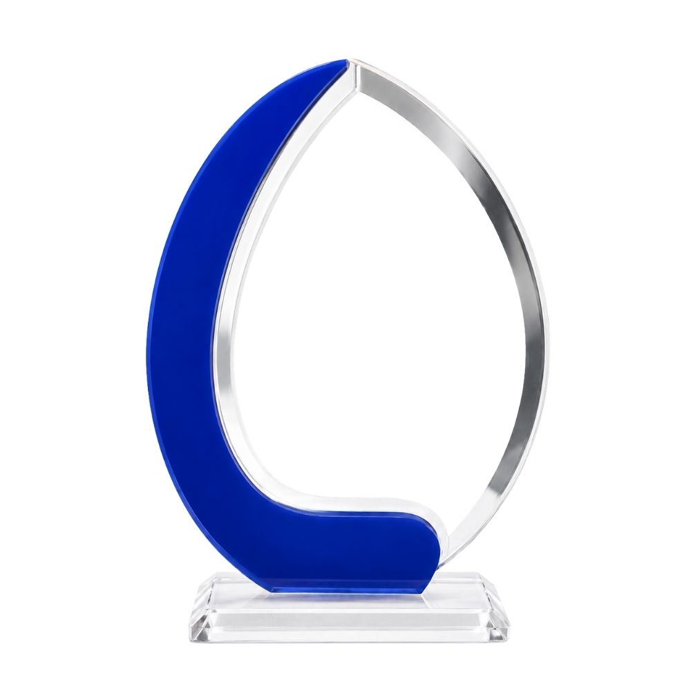 Blue Flame Acrylic Trophy