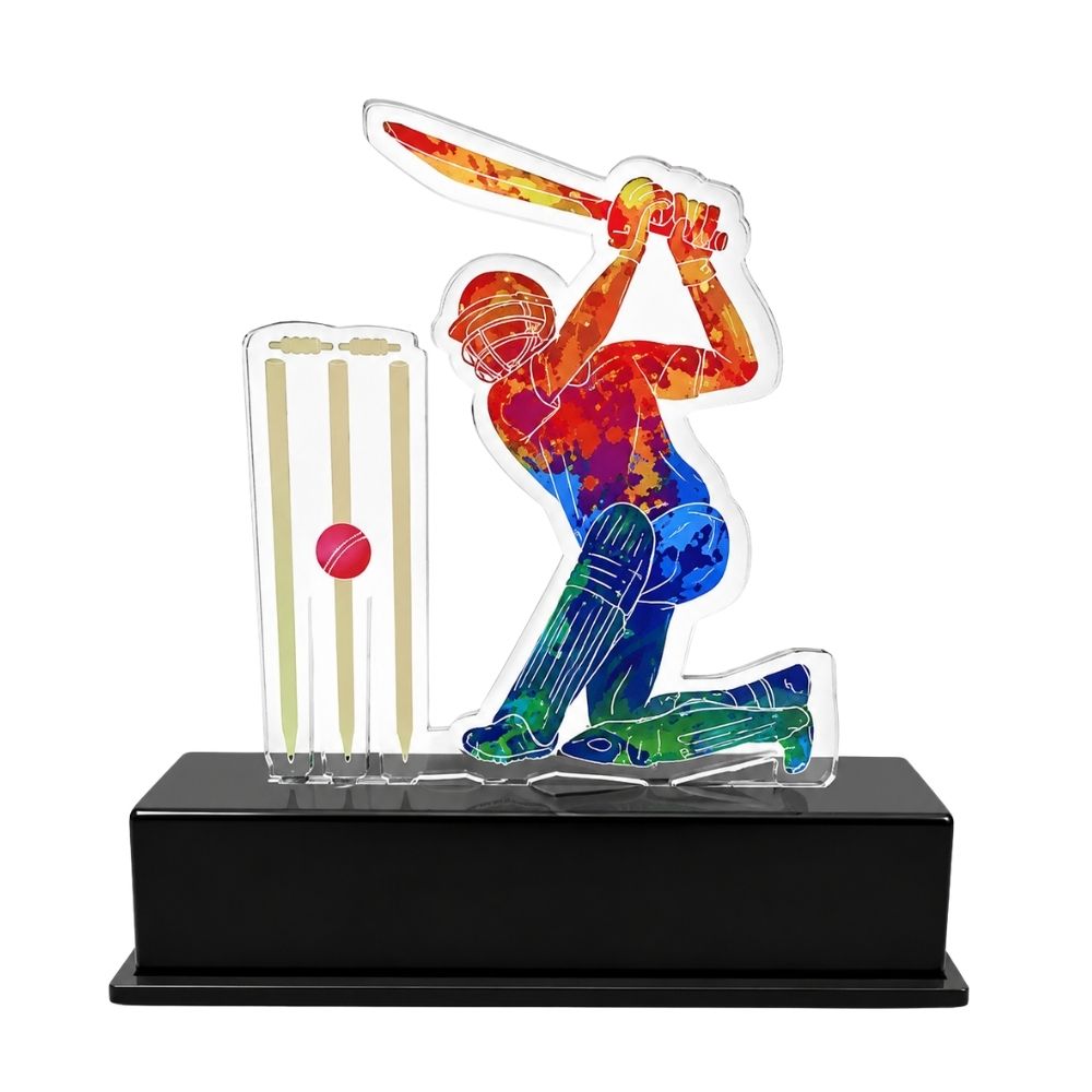 Cricket Acrylic Trophy