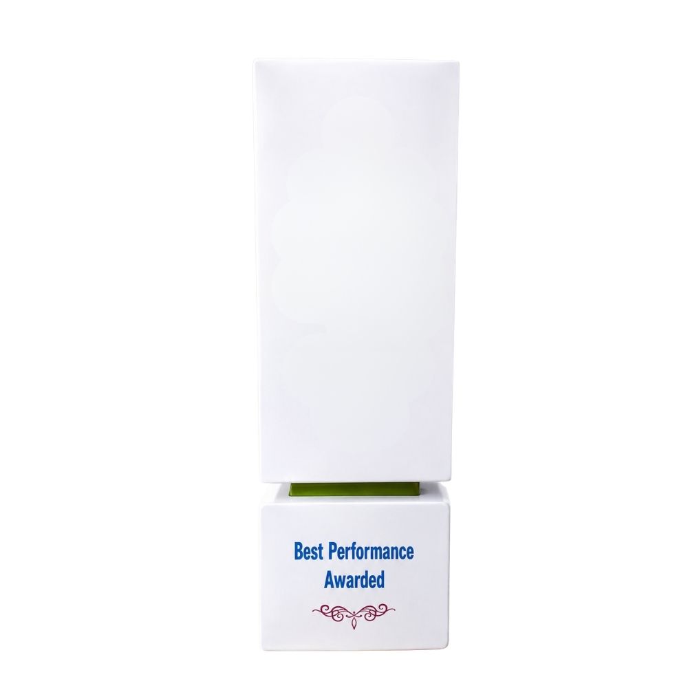Premium White Corporate Trophy | Modern Recognition Award