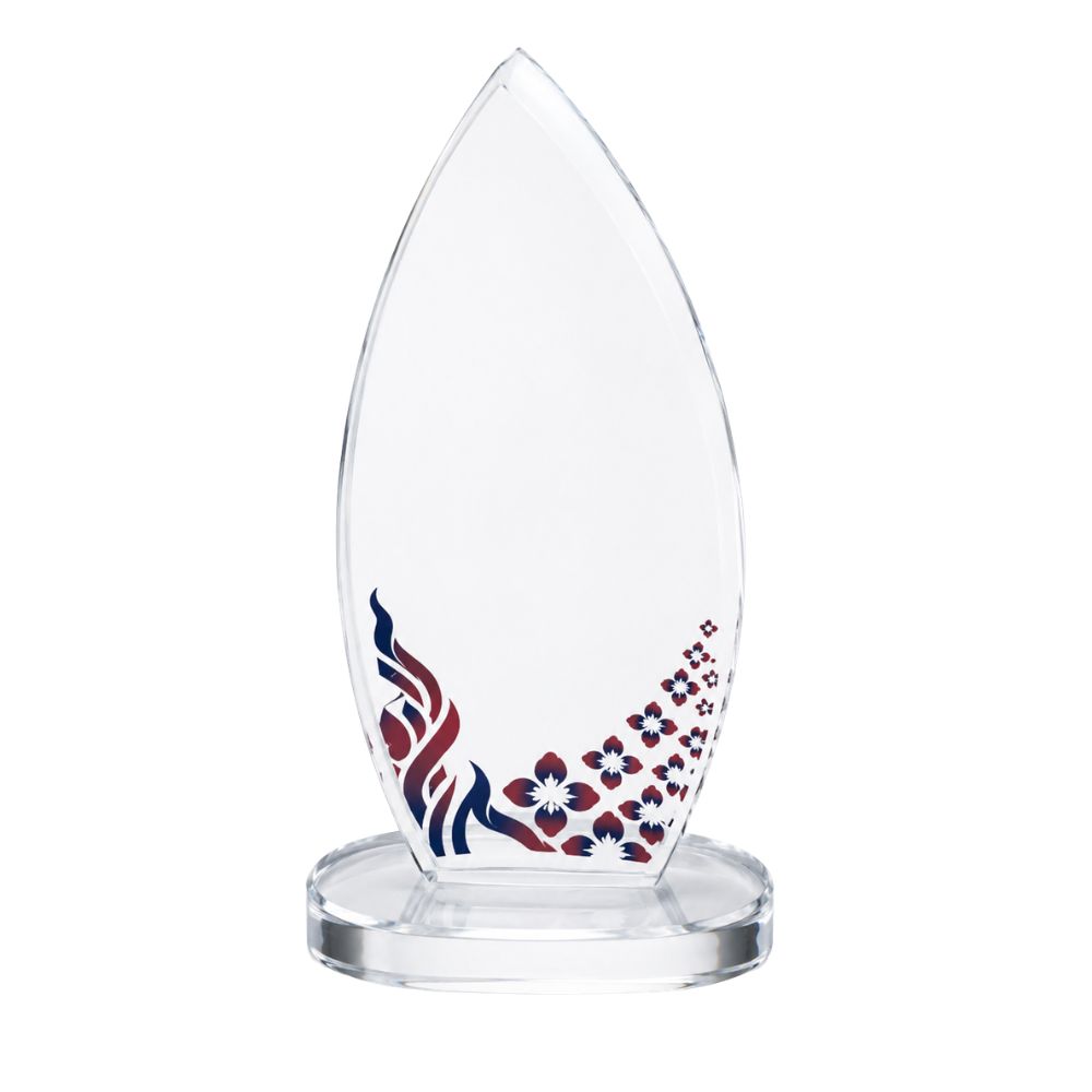 Floral Acrylic Trophy Award