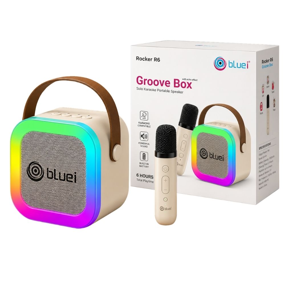 Groove Box Karaoke Speaker with Wireless Microphone