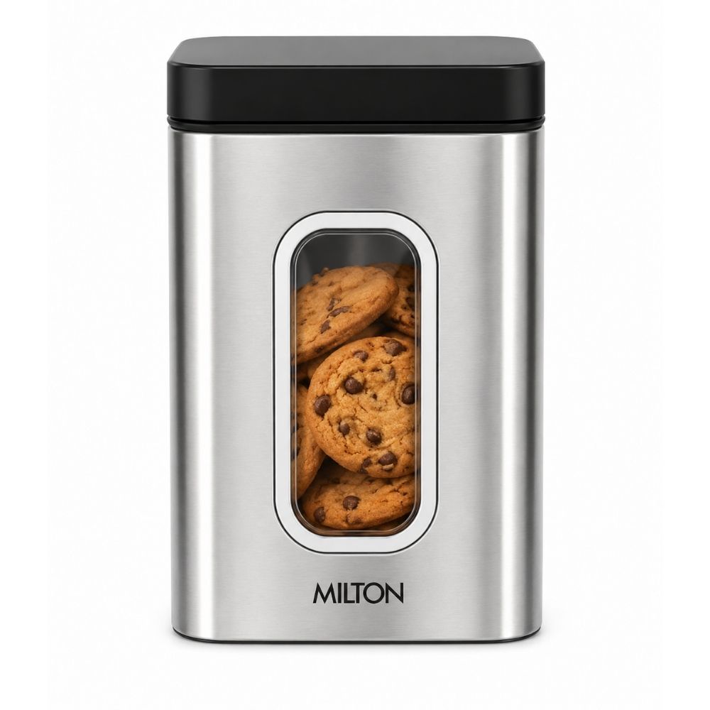 Milton Steel Clear Square Jar