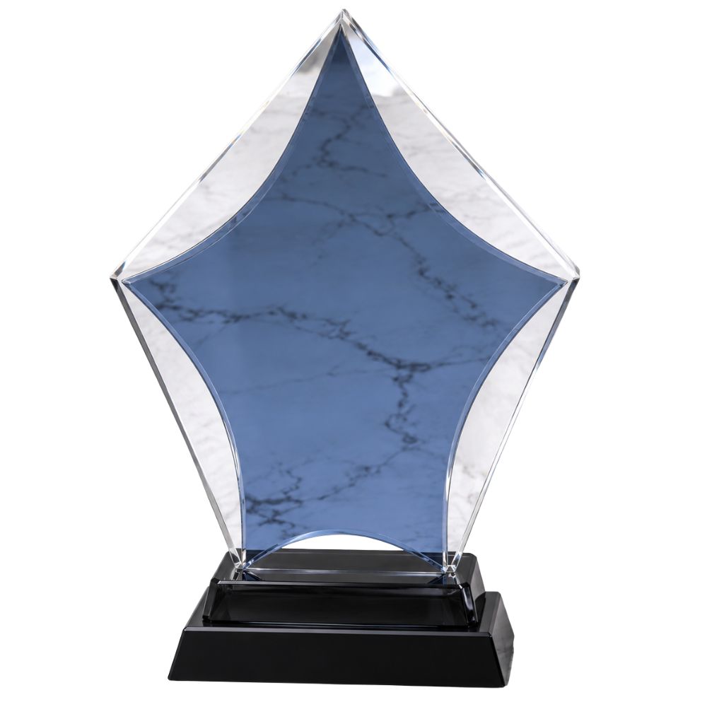 Blue Crystal Acrylic Trophy Award