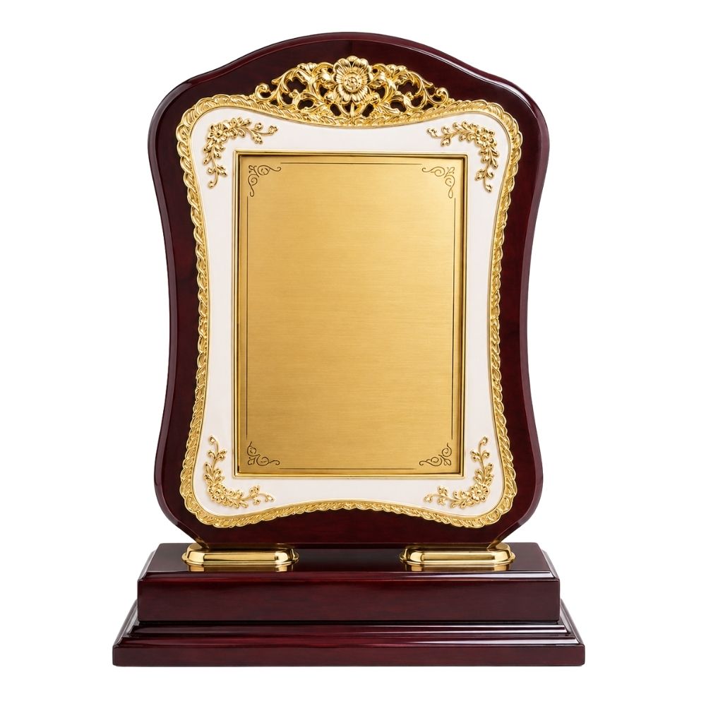 Decorative Wooden Trophy | Customized Corporate Award | 14″H X 10.5″W
