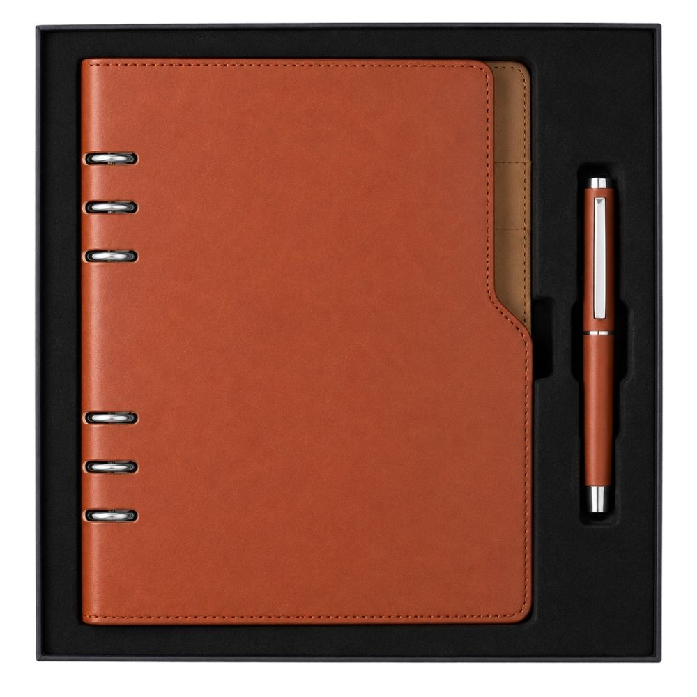 Ring Edge Premium Organizer Set with Ring Bound Diary & Metal Pen
