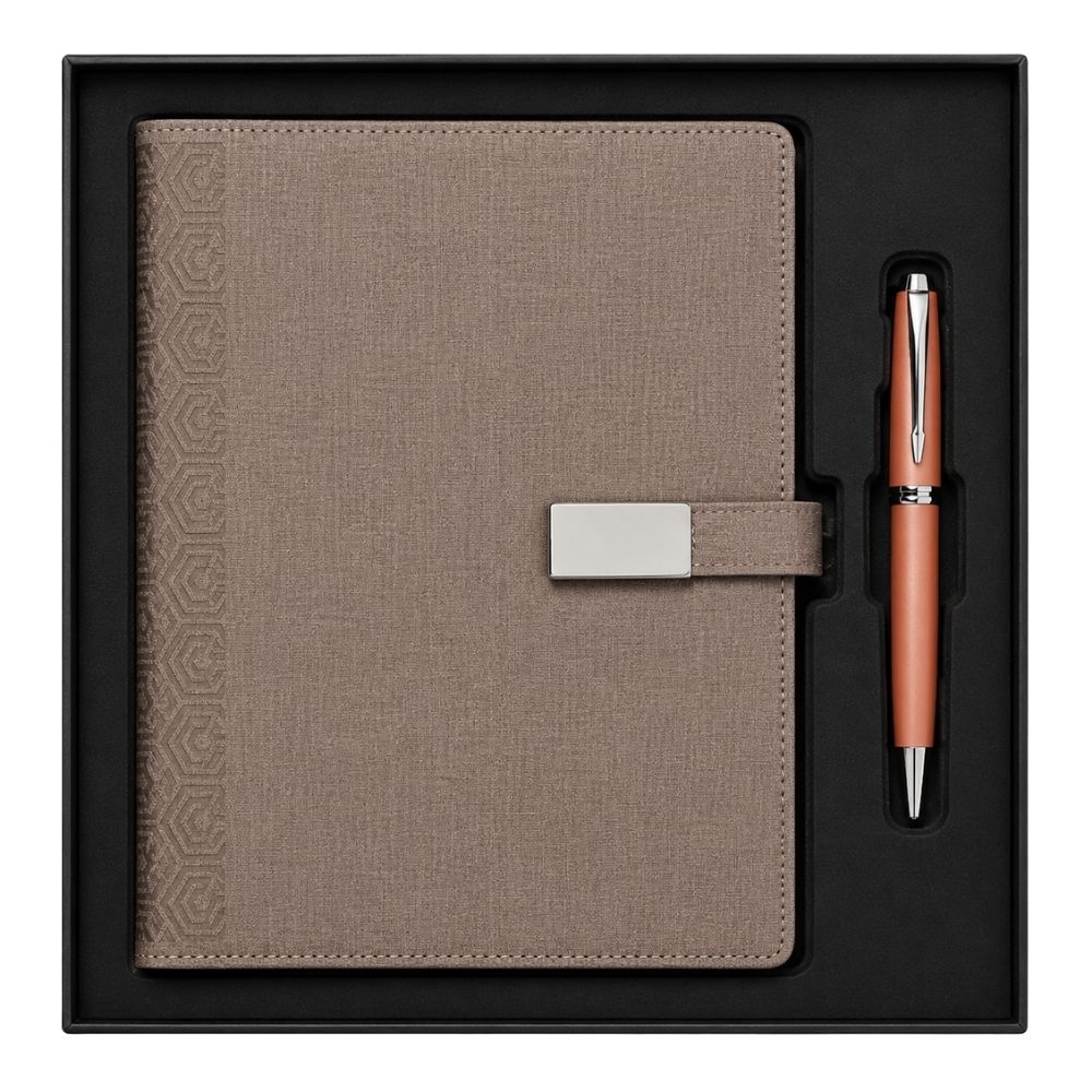Canvas Core Organizer Set with Metal Pen & B5 Diary