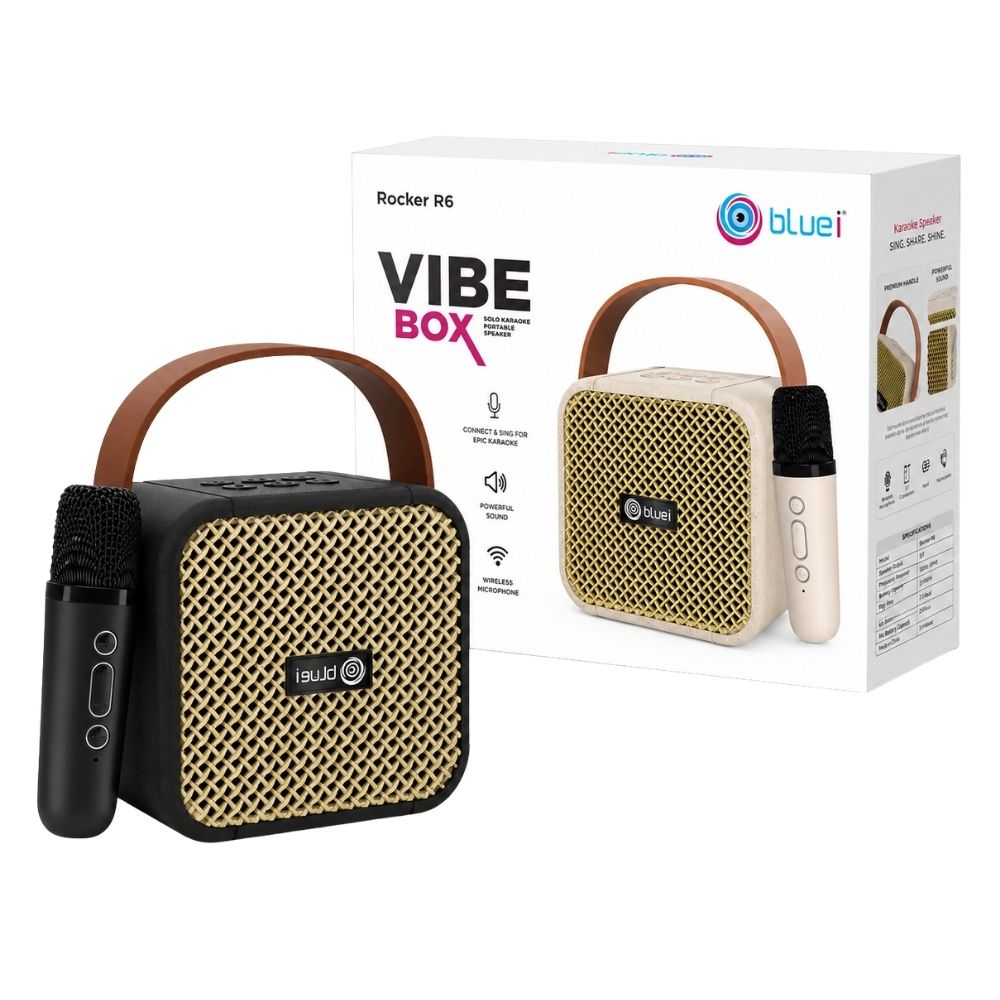 Vibe Box Karaoke Speaker with Wireless Microphone & 6W Output