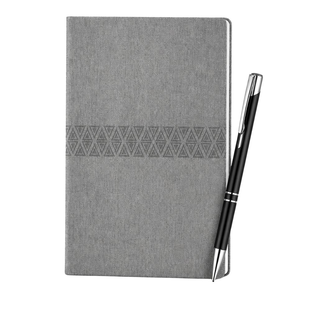 Grey Executive Notebook Diary with Premium Metal Pen – A4 Size