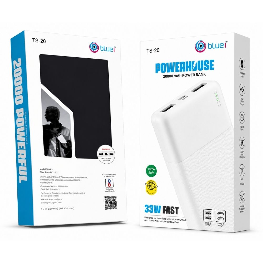 20000mAh Fast Charging Power Bank with 33W Output