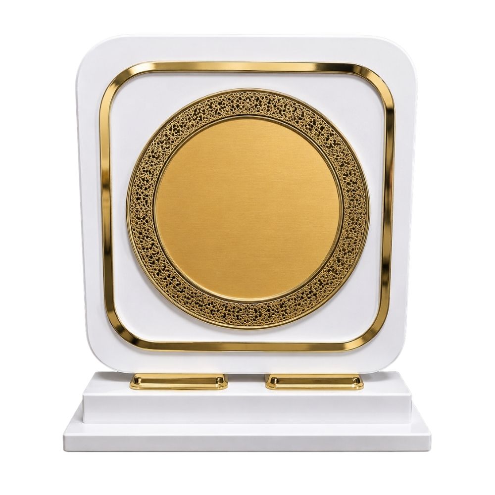 White Wooden Award for Corporate Recognition Trophy