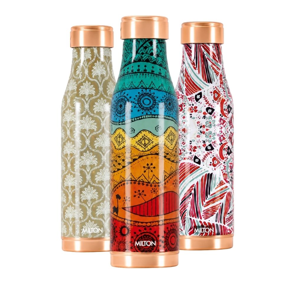 Premium Copper Charge Design Bottle 1000ml for Corporate Gifting | Globalware