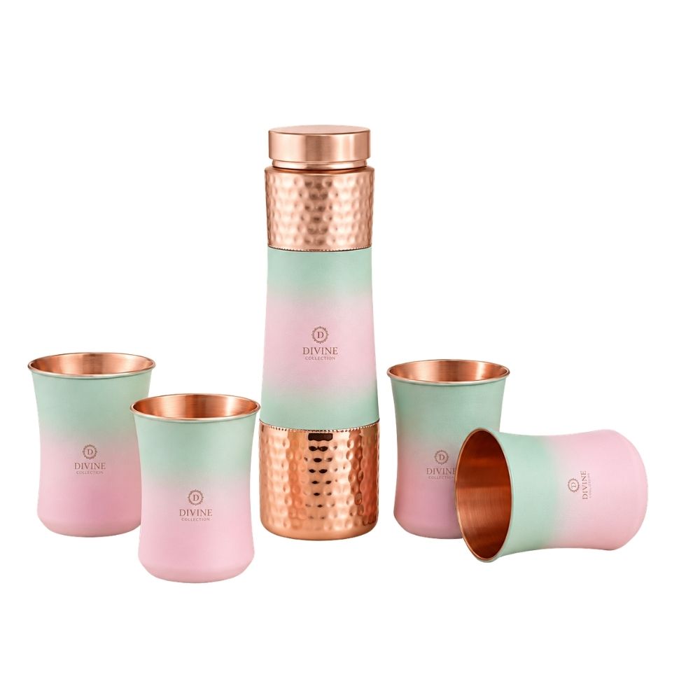 Premium Pastel Bottle Set with 4 Glasses for Corporate Gifting | Globalware