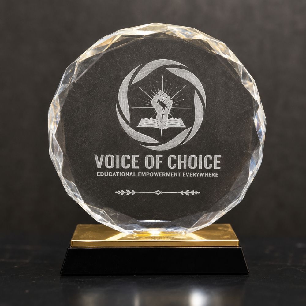 Premium Crystal Round Trophy