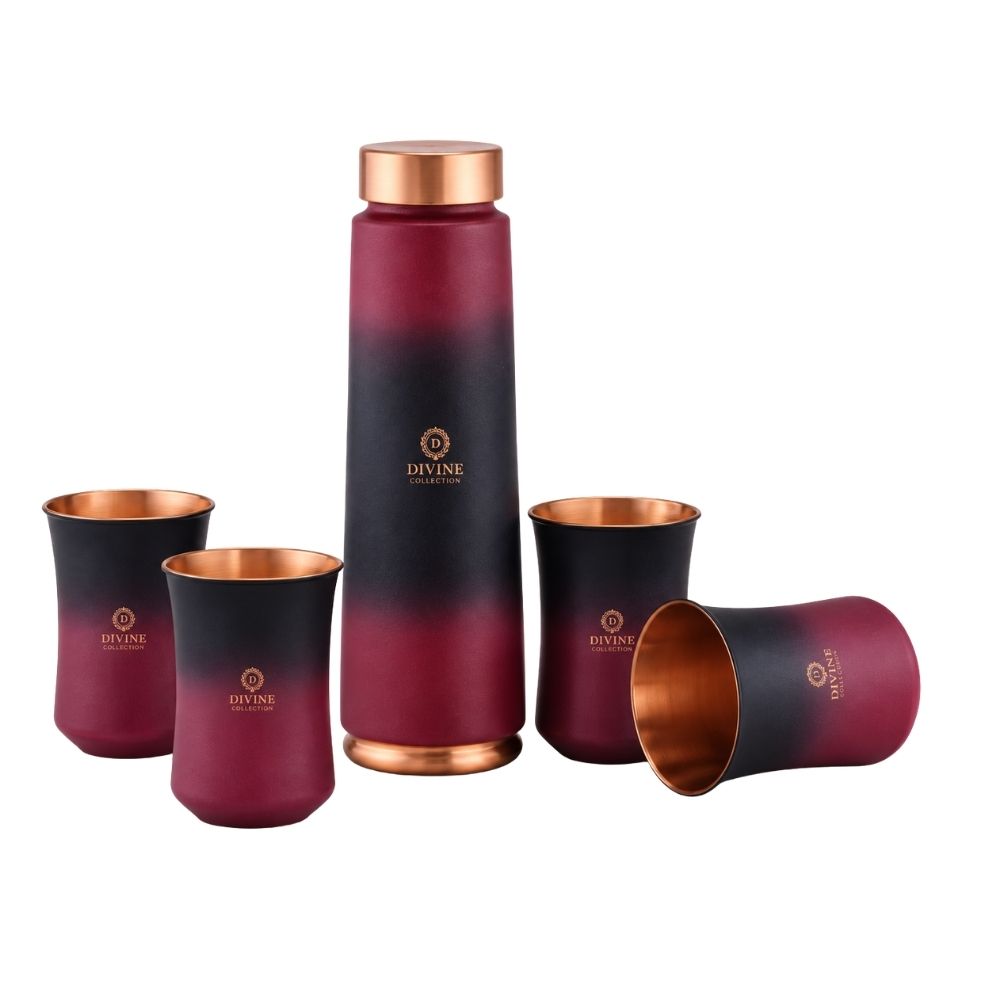 Premium Designer Bottle Set with 4 Glasses for Corporate Gifting | Globalware
