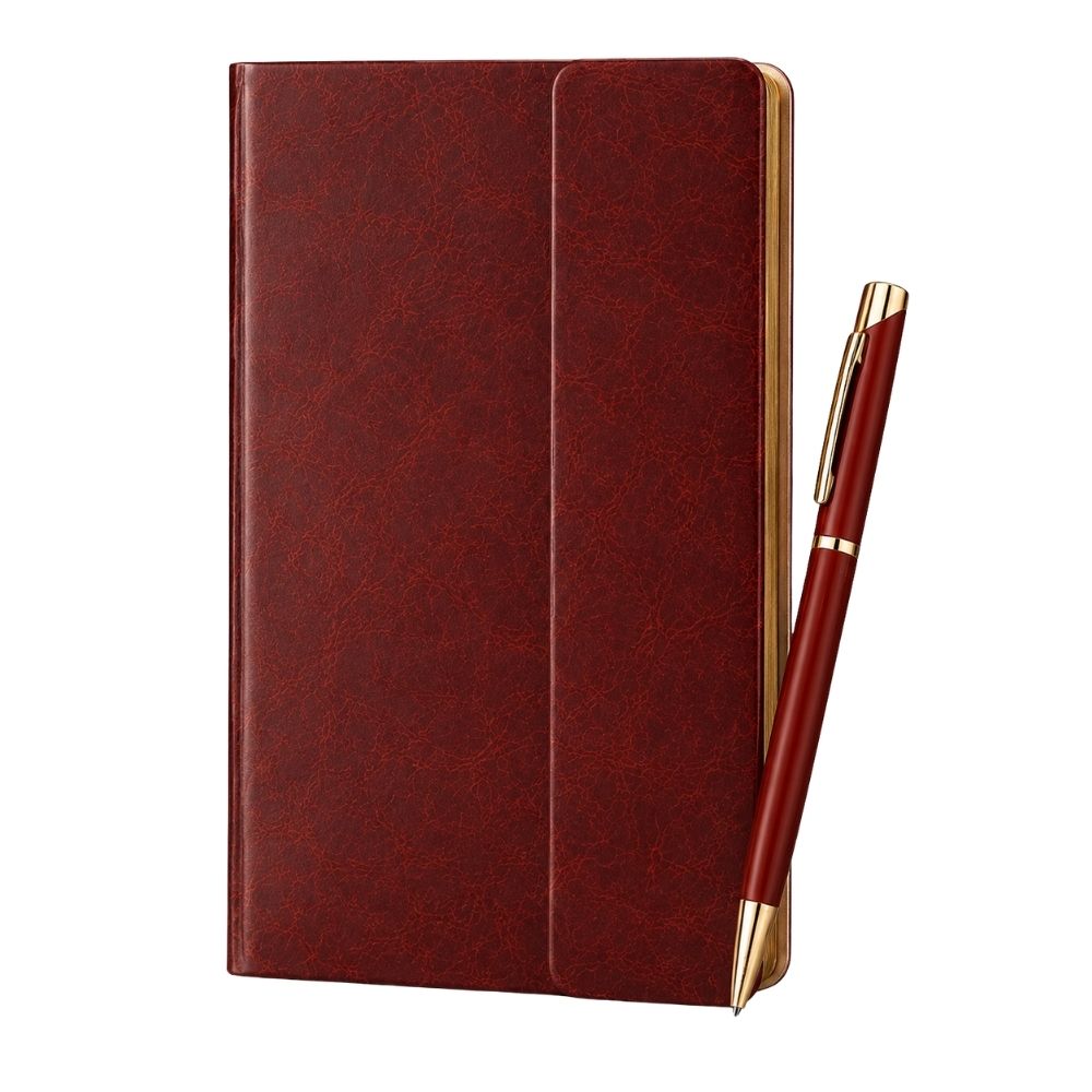 Classic Executive Diary & Ball Pen Set with Magnetic Lock