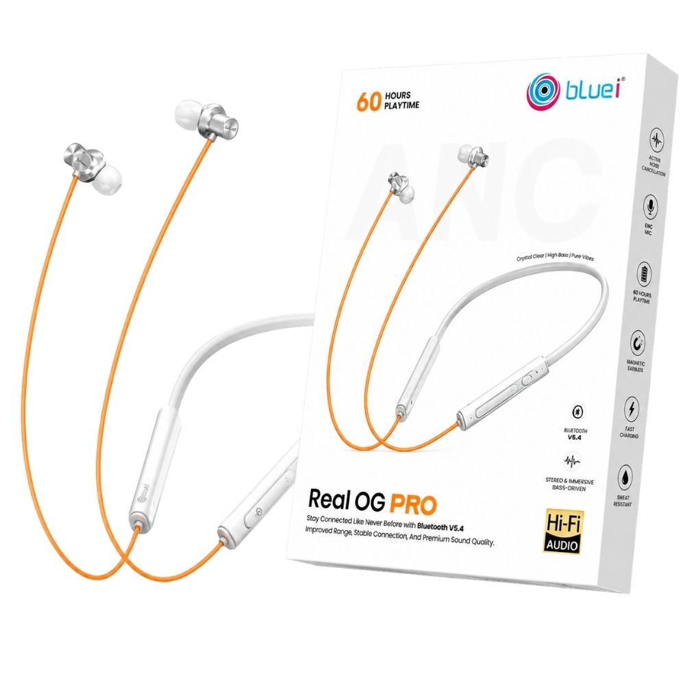 ANC Wireless Neckband Earphones with 60 Hours Playtime & Bluetooth 5.4