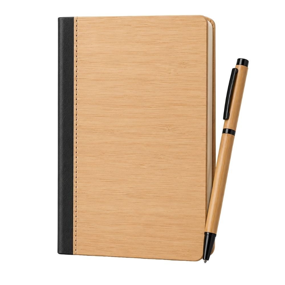 Wooden Finish Diary & Pen Gift Set