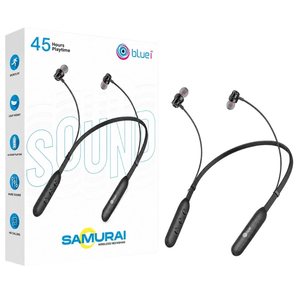 Samurai Wireless Neckband Earphones with 45 Hours Playtime