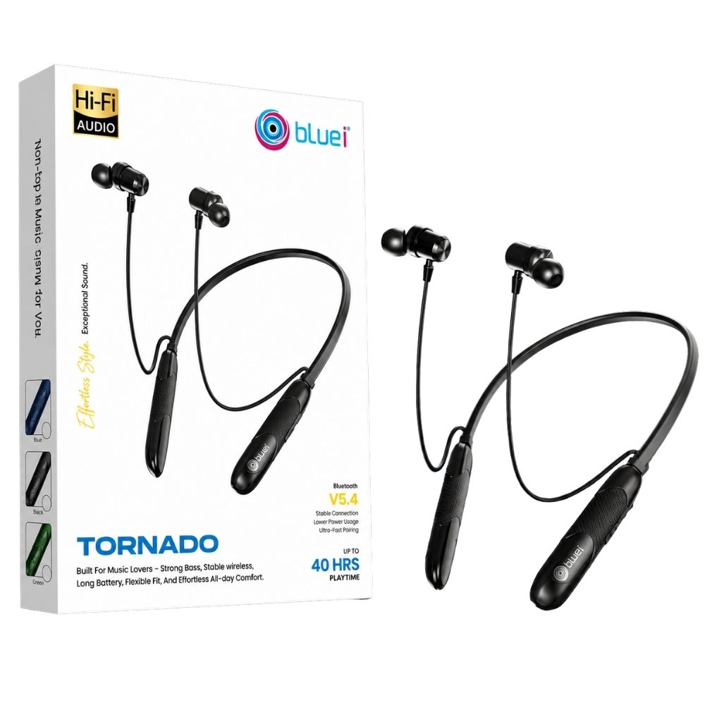 Tornado Wireless Neckband Earphones with Bluetooth 5.4