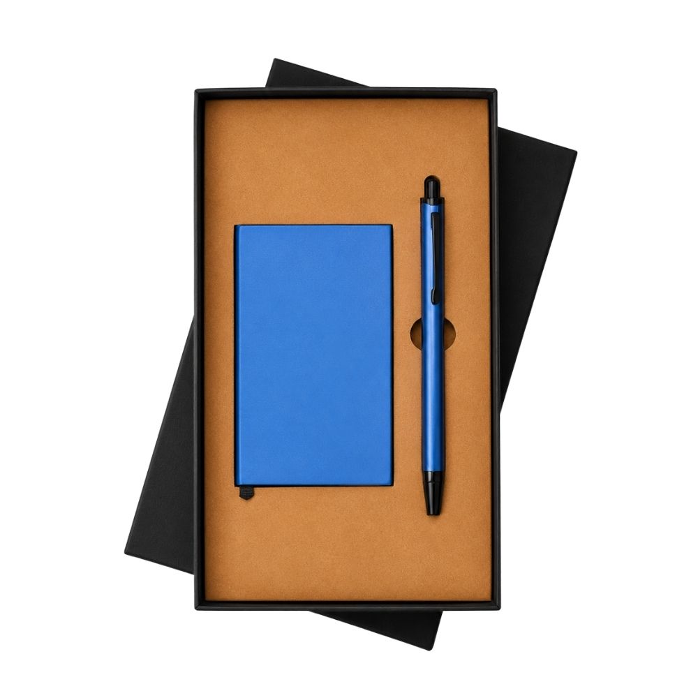 Metal Card Holder & Pen Gift Set with Presentation Box