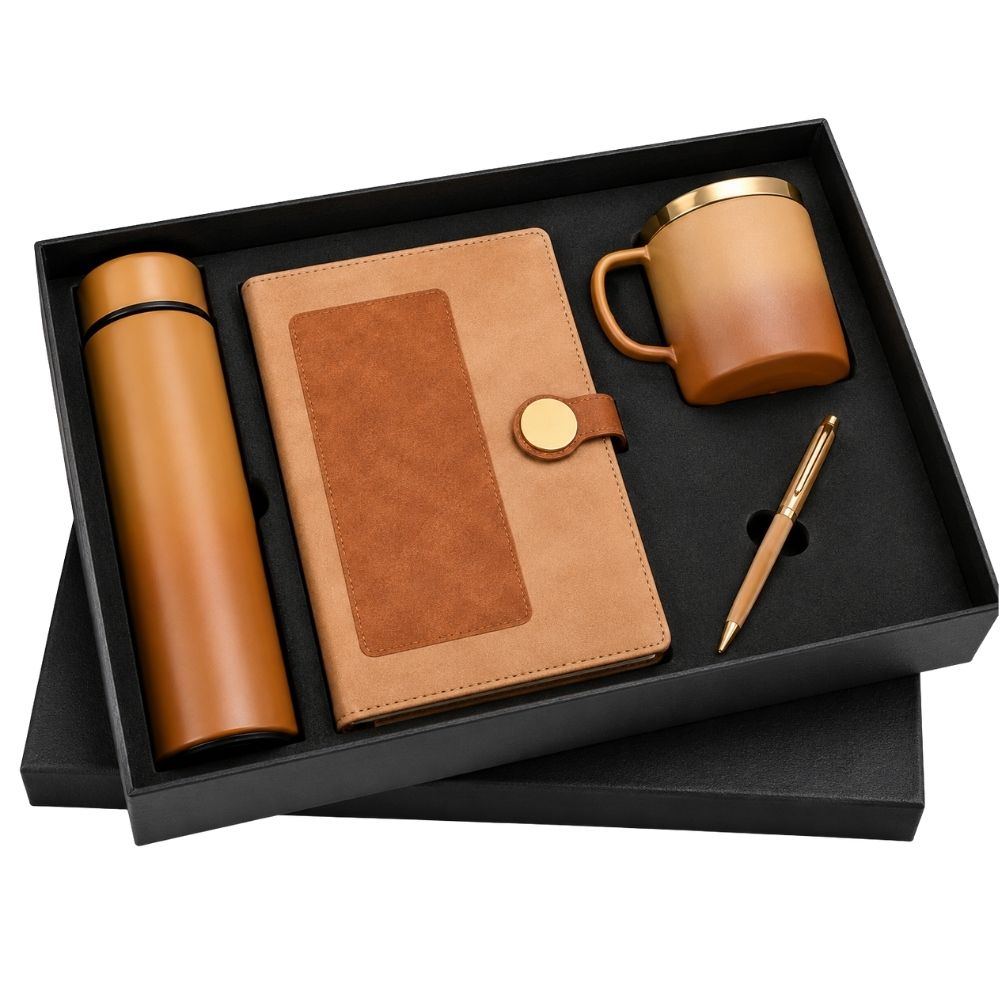 Executive Bottle, Mug, Notebook and Pen Gift Set