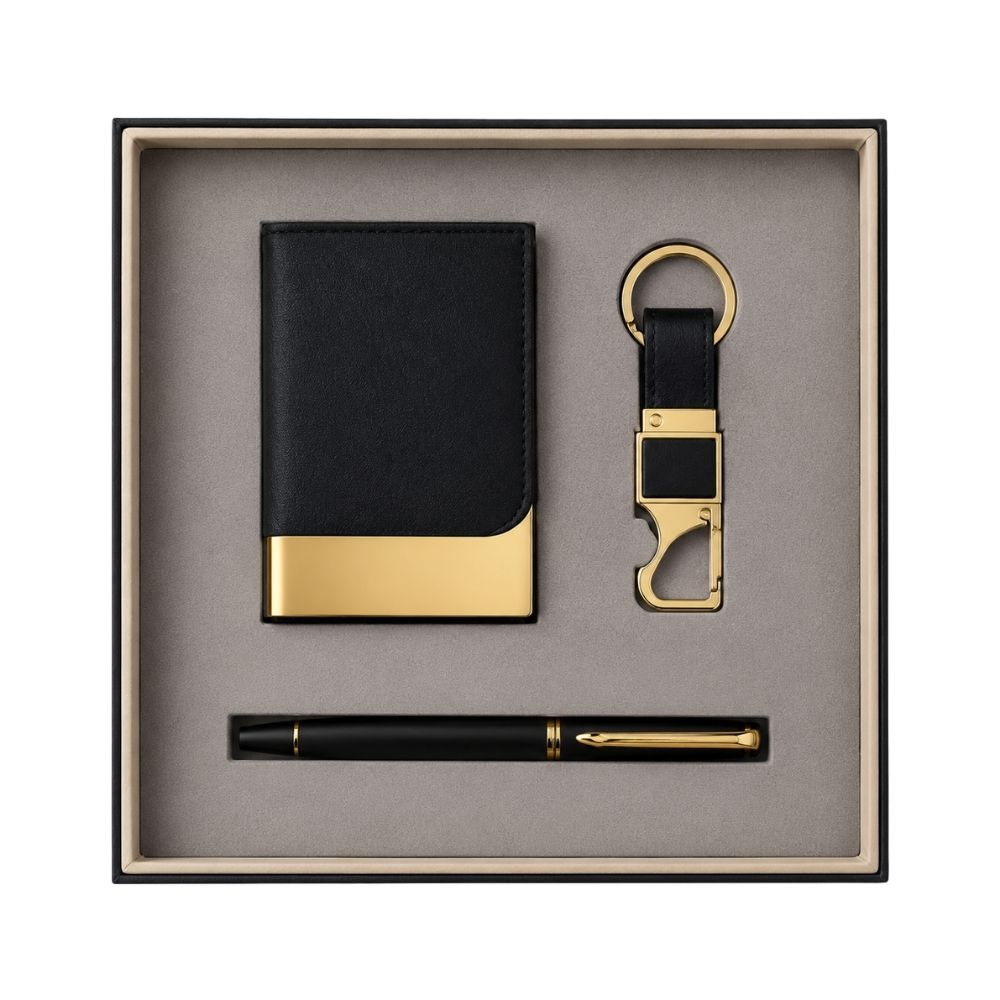 Card Holder, Pen & Keychain Executive Gift Set