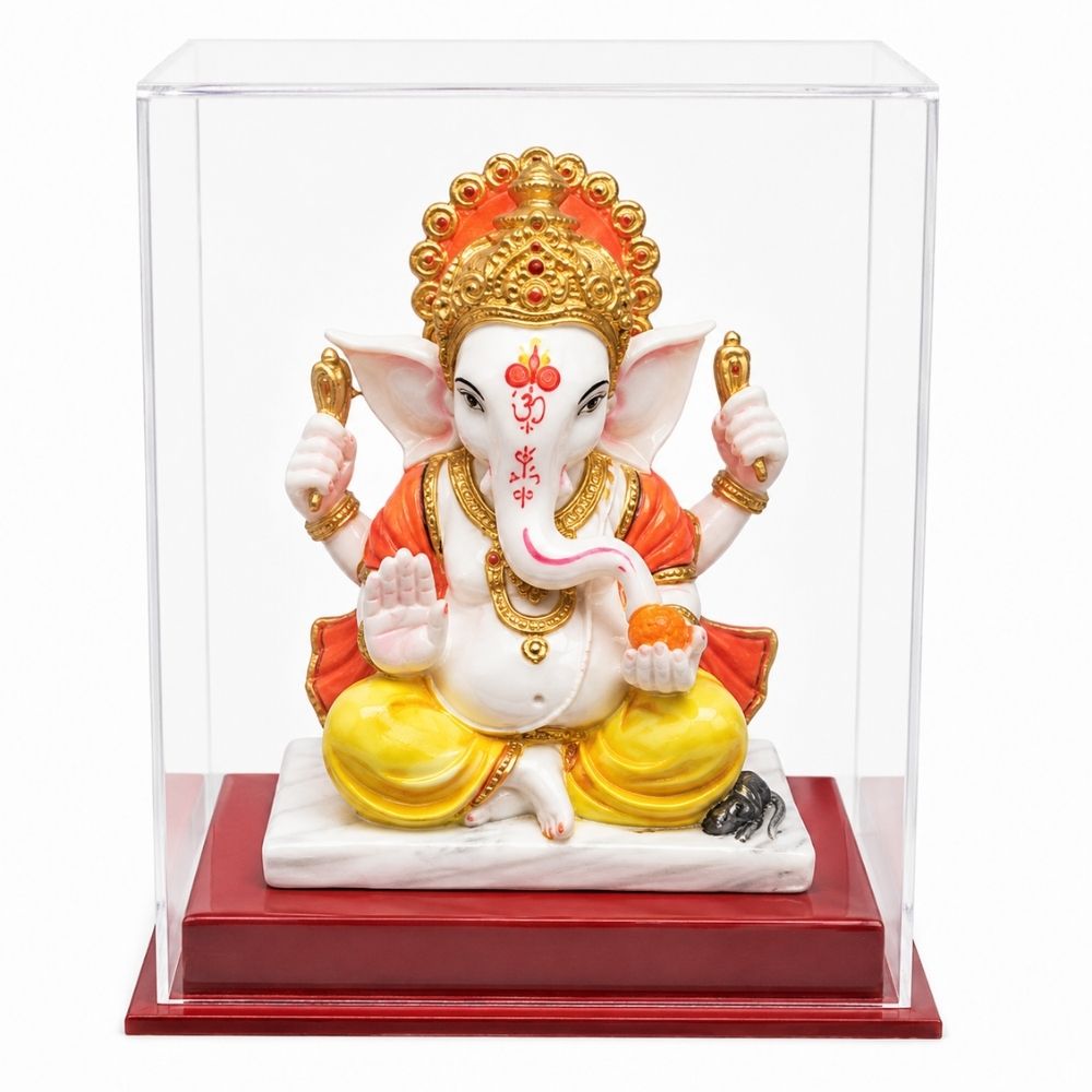 Premium Lord Ganesha Idol with Acrylic Display Case
