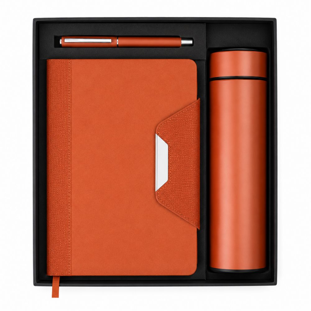Notebook & Flask Gift Set with Metal Pen for Corporate Gifting