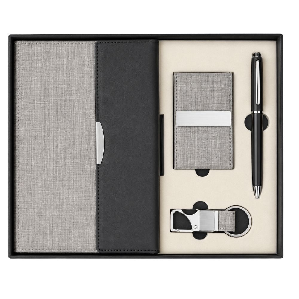 Notebook Card Holder Pen Keychain Gift Set