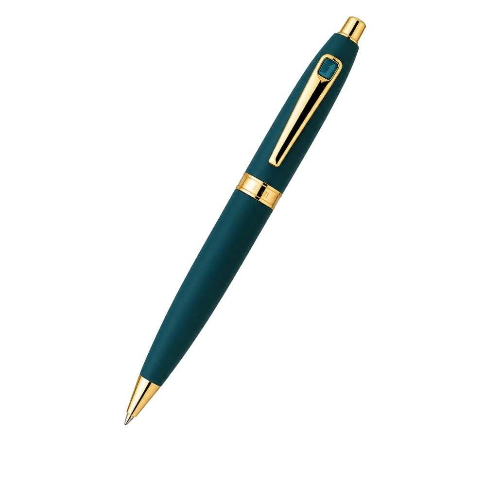 Teal & Gold Metal Ball Pen