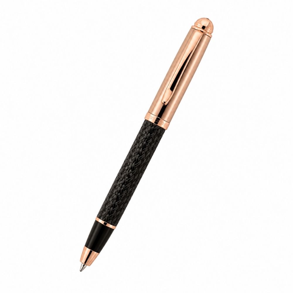 Textured Grip Metal Pen with Copper Finish Accents