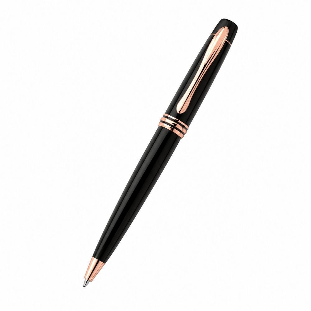 Black Metal Pen with Copper Finish Accents