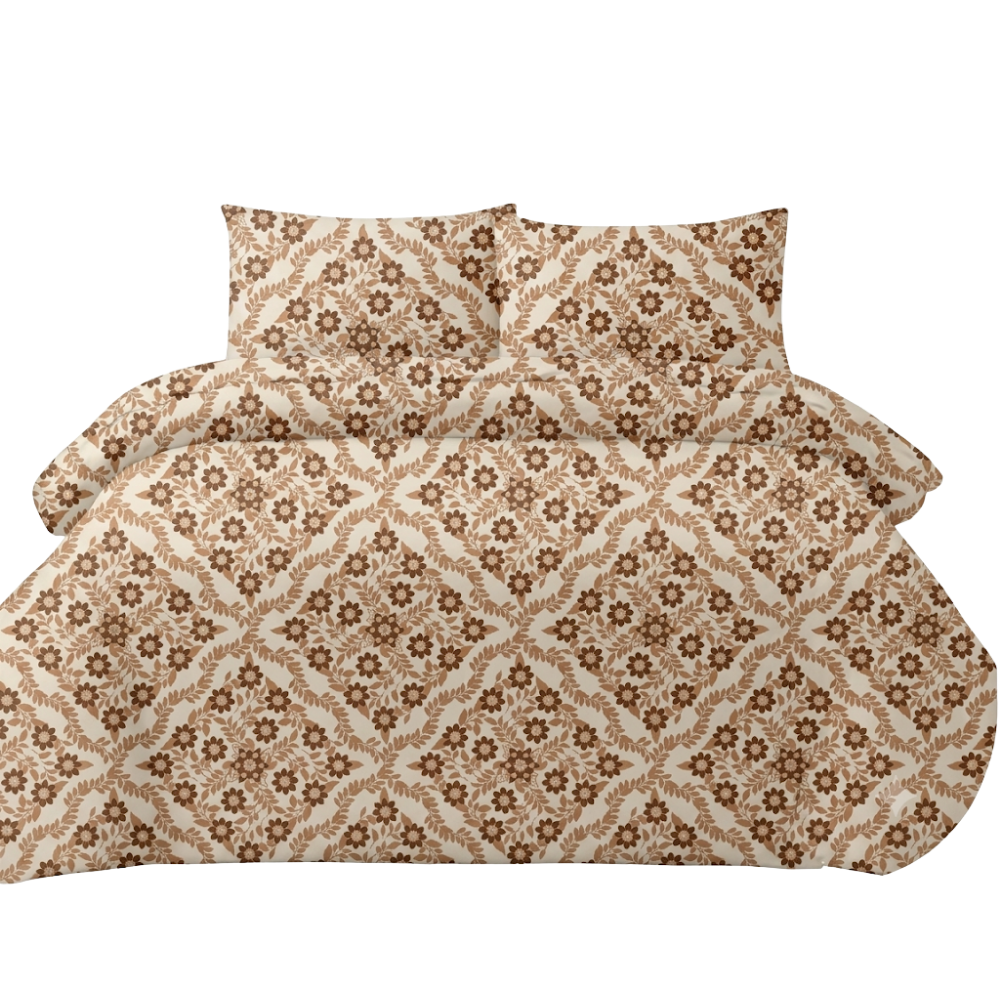 Defender Pure Cotton Double Bedsheet Set with 2 Pillow Covers