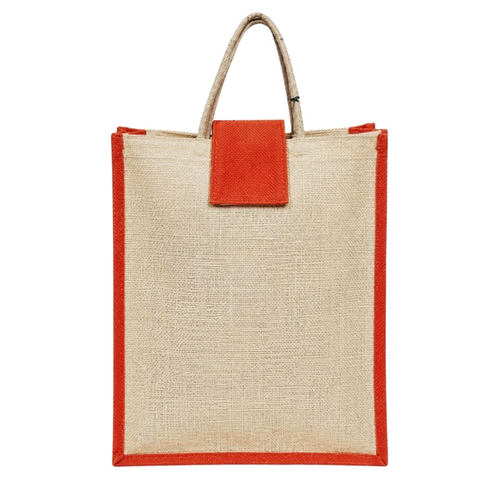 Jute Conference Bag with Flap Closure for Corporate Gifting & Branding