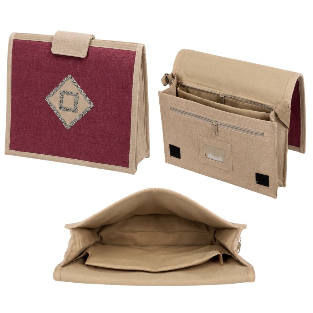 Eco-Friendly Jute Document Messenger Bag for Corporate Gifting