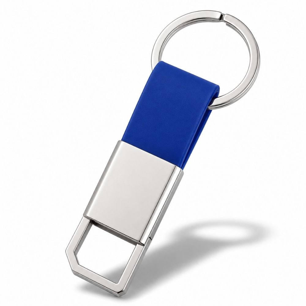 Color Accent Metal Keychain for Corporate Gifting