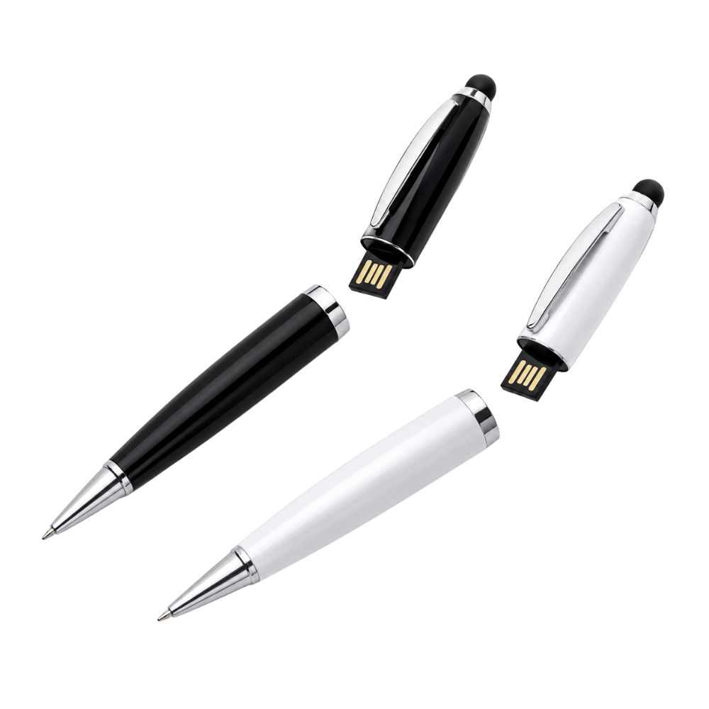 Custom USB Pen Drive with stylus and logo branding for corporate gifting by Globalware