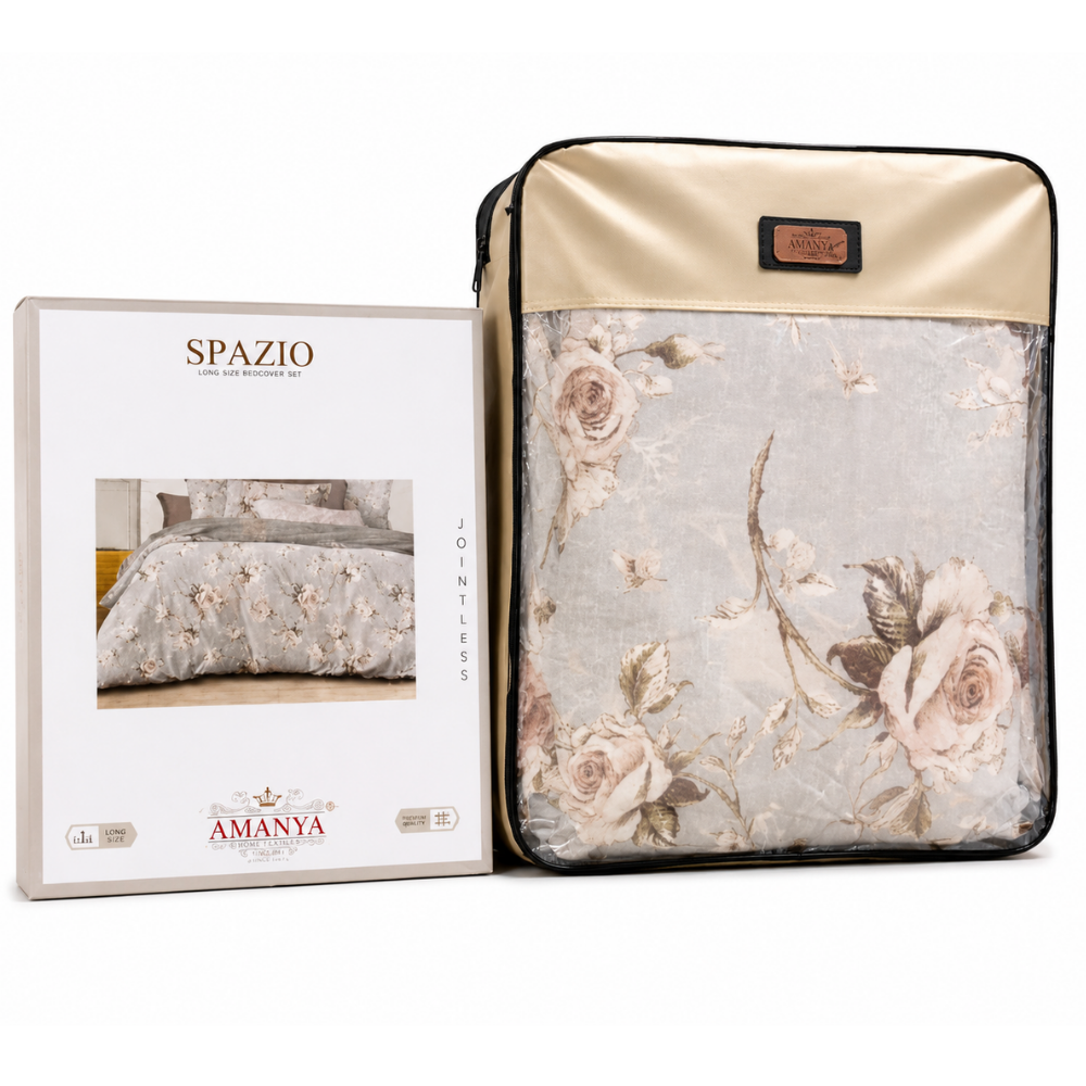 Spazio 4 Piece Comforter Set with Bedsheet, Pillow Covers & Comforter