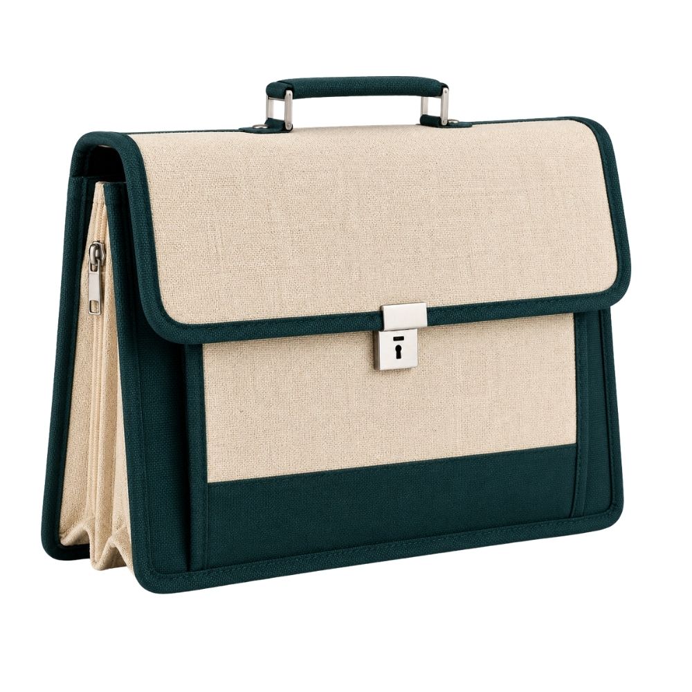 Executive Lock Type Jute Conference Bag for Corporate Gifting