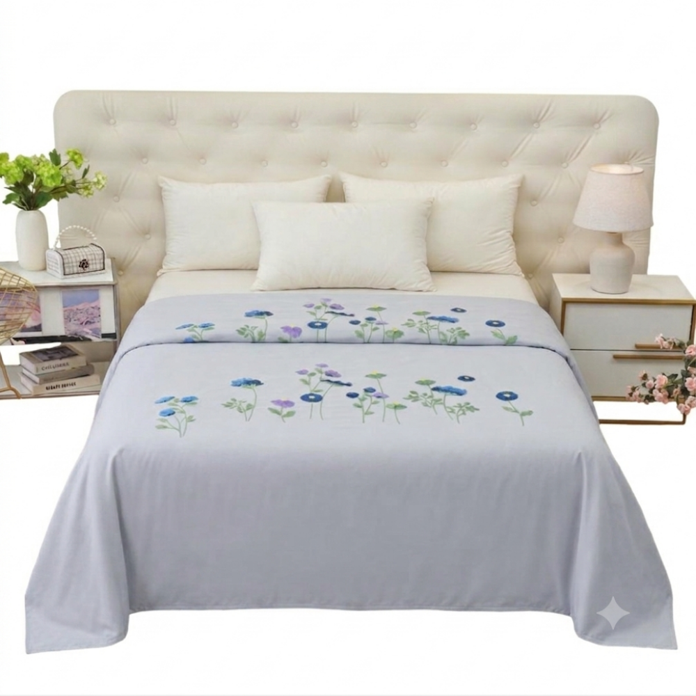 Fiesta Embroidery Patch Double Comforter with Imported Fabric