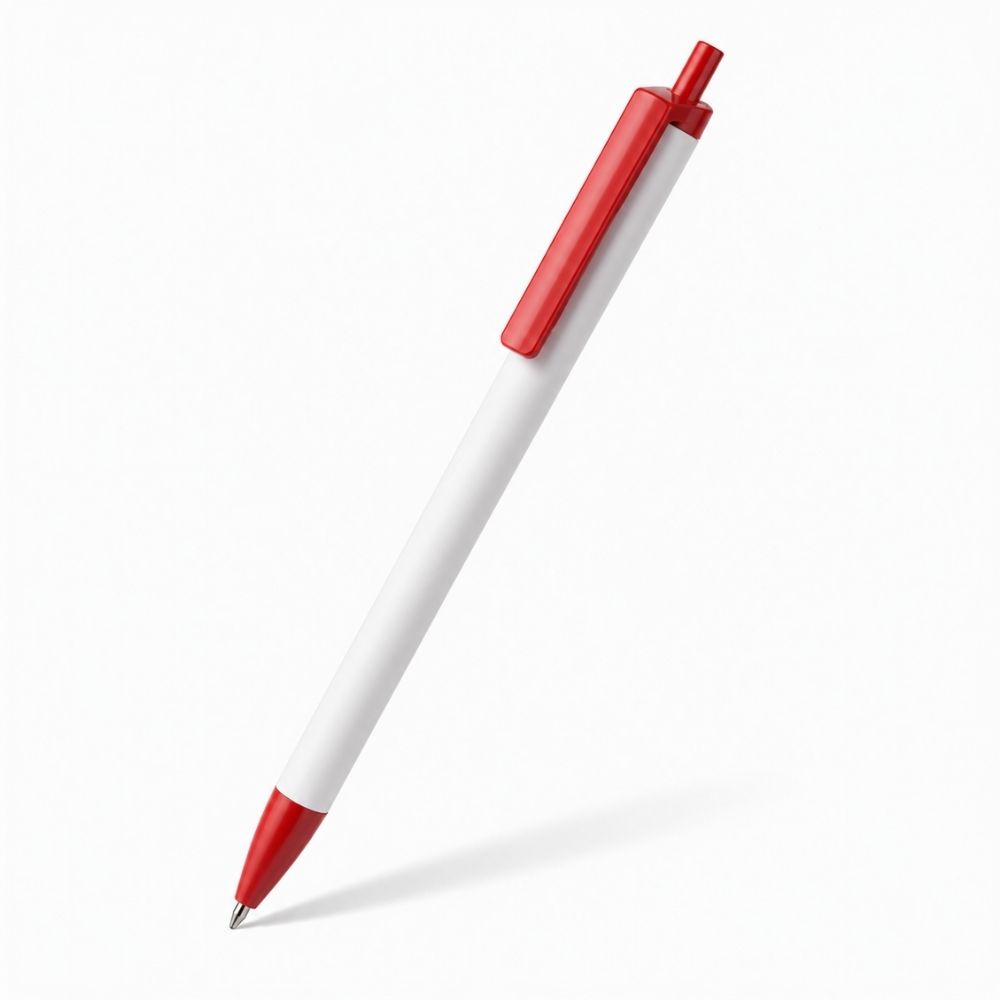 Red & White Plastic Ball Pen